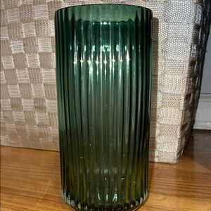 Emerald Green Glass Vase